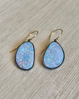 John Apel Diamond Opal Drop Earrings