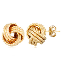 14k Gold Twisted Knot Stud