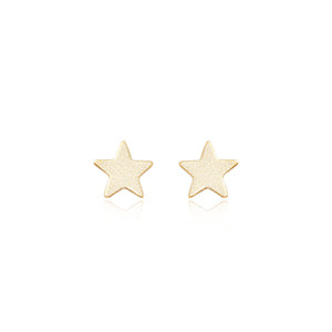 14k Gold Star Stud Earrings