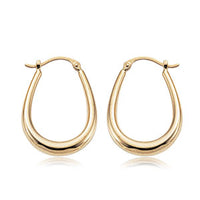 14k Gold U-Shape Hoop Earrings