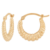 14k Gold Baby Shrimp Hoop Earrings