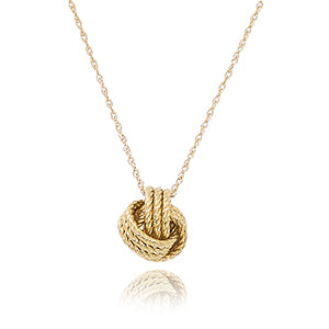 14k Gold 18in Love Knot Necklace