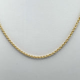 14k Gold Chain, Round Cable 1.6mm 18in