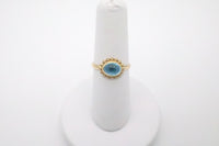 Richard Hamilton 14k Gold Blue Topaz Flower Ring