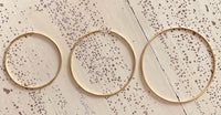 Thin 14k Gold Hoops with Infinity Clasp by Carla