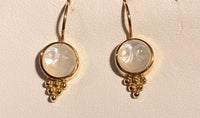 Face in the Moonstone Gold Earrings