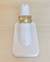 18k Gold Ring with Diamonds - size 7