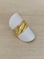 18k Gold and Diamond Wrapped Ribbon Ring