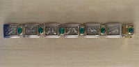 Courtship Picture Bracelet - Silver, Green Aquamarine - Paul D'Olympia, 7in
