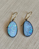 John Apel Diamond Opal Drop Earrings