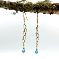 Zigzag beaded dangle earrings by Brenda