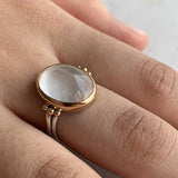 Emily Amey Ring: 14k, ss, and qtz