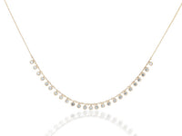 18k Gold John Apel Necklace With Diamond Droplets
